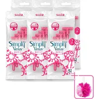 Gillette venus 6 x Gillette Simply Venus – Wegwerpscheermesjes – Basic – 5 mesjes - Bulkverpakking - Scheermesje vrouw - Douchemop - Scheermesje voor vrouwen