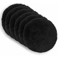 vidaXL Kussensloop 6 st HEERLEN Zwart Diam. 30 cm PV Fleece