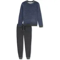 Schiesser lange pyjama faded denim - 80% katoen - Casual Nightwear - Maat 48