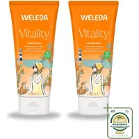 Weleda 2 x - Douchecrème Duindoorn Vitality - 200 ml - Wasstrips - Douchecrème - Duindoorn - Natuurlijke Douchecrème - Vitaliteit - Huidverzorging