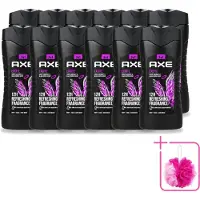 Axe 12 x – Douchegel – Excite - 250 ml - Bulkverpakking - Douchegel - Douchemop - Zwarte peper