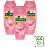Palmolive 3 x – Douchescrub – Thermal Cherry Blossom – 250 ml - Grootverpakking - Vaatwasstrips - Douchegel - Body Scrub - Exfoliatie - Huid Verzorging - Kersenbloesem