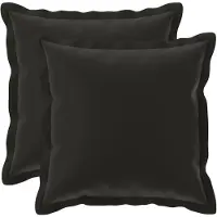 vidaXL Kussensloop 2 st HOUTEN Zwart 35 x 35 cm Polyester