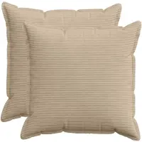 vidaXL Kussensloop 2 st HOUTEN Taupe 70 x 70 cm corduroy