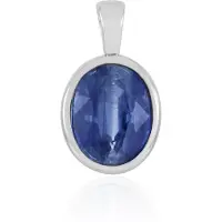 Cavill - Hanger 925 Sterling Zilver met 2,767 ct Ovale Nepalese Kyaniet - Platina Afwerking - Handgemaakt - Elegante Blauwe Edelsteen