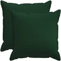 vidaXL Kussensloop 2 st HOUTEN Donkergroen 80 x 80 cm Faux Linnen