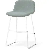 Nolon Nino-Mats barkruk saliegroen - wit onderstel - 65 cm