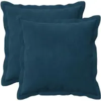 vidaXL Kussen met kussen HOUTEN 2 st Blauw fluweel