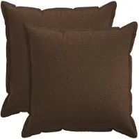 vidaXL Kussensloop 2 st HOUTEN Bruin 80 x 80 cm Faux Linnen