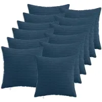vidaXL Kussensloop 12 st HEERLEN Marineblauw 50 x 50 cm corduroy