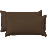 vidaXL Kussen met kussen HOUTEN 2 st Bruin Faux Linnen