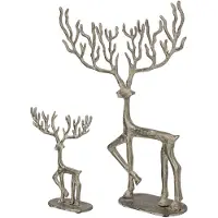J-Line Rendier op voet - aluminium - gebroken wit - large