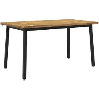 vidaXL 120 x 90 x 75 cm Massief Acacia Hout Wit en zwart Rechthoekig