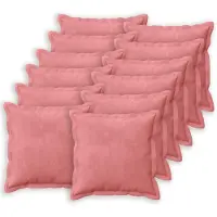vidaXL Kussensloop 12 st HOUTEN Roze 40 x 40 cm Fluweel
