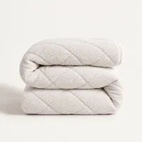 Y-NOT - Teddy Dekbed Zonder Overtrek 240x200 - Zomerdekbed - Zacht & Wasbaar - Pearl White