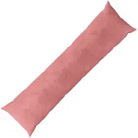 vidaXL Kussen met kussen HEERLEN Roze 40 x 145 cm fluweel