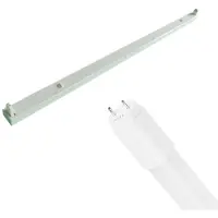 BES LED LED TL Armatuur met T8 Buis Incl. Starter - Aigi Dybolo - 150cm Enkel - 22W - Natuurlijk Wit 4200K - Beschermingsgraad