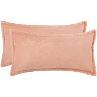 vidaXL Kussensloop 2 st HOUTEN Roze 40 x 80 cm Bouclé