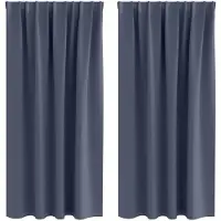 vidaXL Blackout Gordijnen met Ringen 2 st Antraciet 175 x 140 cm