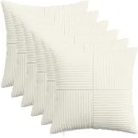 vidaXL Kussensloop 6 st ALMELO Crèmekleurig 35 x 35 cm corduroy