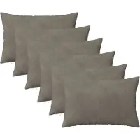 vidaXL Kussensloop 6 st HEERLEN Lichtgrijs 50 x 70 cm fluweel