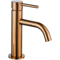 FortiFura Calvi Slim wastafelkraan - opbouw - voorsprong 11.9cm - PVD - geborsteld koper SW970029