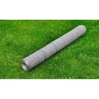 vidaXL Gaashek, verzinkt staal, 25x0,75 meter, zilverkleurig