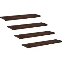 vidaXL - Traplopers - 4 - st - 120 - x - 25 - x - 2 - cm - Donkerbruin - Massief - beukenhout