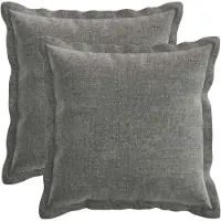 vidaXL Kussensloop 2 st HOUTEN Donkergrijs 30 x 30 cm Chenille Stof
