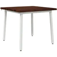vidaXL Eettafel met levendige rand 90 x 90 x 75 cm Massief Acacia Hout