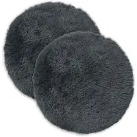vidaXL Kussen 2 st HEERLEN Antraciet Ø 50 cm PV Fleece