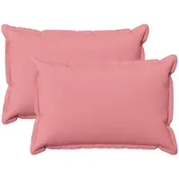 vidaXL Kussensloop 2 st HOUTEN Roze 40 x 60 cm Faux Linnen
