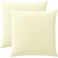 vidaXL Kussensloop 2 st HEERLEN Crèmekleurig 80 x 80 cm Polyester