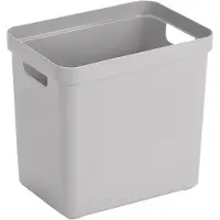 Sunware Sigma Home opbergbox 25L – 35x24,6x36,3 cm – Grijs – BPA-vrij plastic, stapelbaar (deksel apart verkrijgbaar) – stijlvolle opbergmand voor kinderkamer & woonkamer