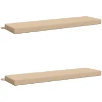 vidaXL Bankkussens SOEST 2 st 100% Polyester Crèmekleurig