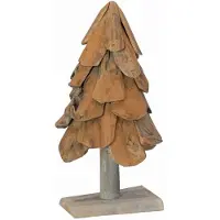 vidaXL - Kerstboom - Bruin - 61 - cm - Massief - teakhout