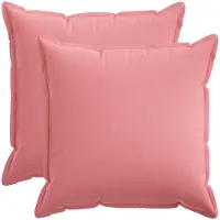 vidaXL Kussensloop 2 st HOUTEN Roze 55 x 55 cm Faux Linnen