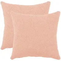 vidaXL Kussensloop 2 st HEERLEN Roze 50 x 50 cm Bouclé