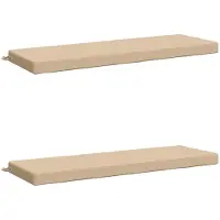 vidaXL Bankkussens SOEST 2 st 100% Polyester Crèmekleurig
