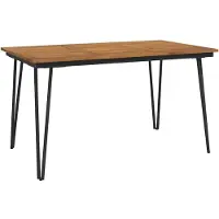 vidaXL Tuintafel met haarspeldpoten 140x80x75 cm massief acaciahout