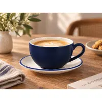 Bonna Koffie kopjes & schotel lavis blue porselein set van 6