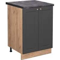 Vicco Keukenonderkast Fame-Line Antraciet-goud 60 cm , WB Antraciet, Model 45987