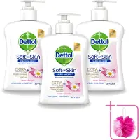 Dettol 3 x - Handzeep - Antibacterieel - Hydraterend - Kamille - 250 ml - Bulkverpakking - Handzeep - Douchemop - Antibacterieel