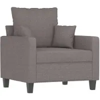 vidaXL Fauteuil 60 cm stof taupe