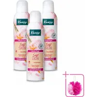 Kneipp 3 x - Douche foam - Soft Skin - Voor droge en gevoelige huid - 200 ml - Bulkverpakking - Douche foam - Douchemop - Huidverzorging