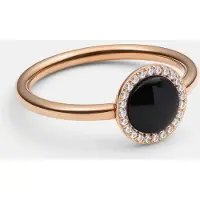 Daniel Wellington Audrey Black Agathe Ring Roségoudkleurig Binnenmateriaal: 100% Pvd-Gecoat Roestvrij Staal DW00401390, DW00401393, DW00401399