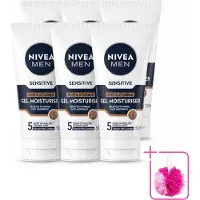 Nivea 6 x MEN Sensitive gezichtsreiniger voor gevoelige huid en stoppels, 50 ml - Voordelijn - 6 stuks
