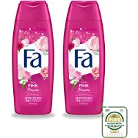 Fa 2 x - Pink Passion - Douchegel - Roze Roos - 250 ml - Wasstrips - Douchegel Roze Roos - Roze Roos Geur - Douchegel Voor Huid - Huid Verzorging - Verfrissende Douchegel