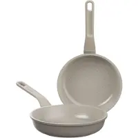 Berghoff LEO 2-delige braadpannenset antikleef Dune - Beige - PFAS-vrij