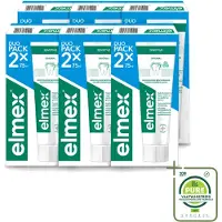 Elmex 6 x - Tandpasta - Sensitive Duopack - Gevoelige Tanden - 2 x 75 ml - Grootverpakking - Vaatwasstrips - Gevoelige Tanden - Tandpasta - Aminfluoride - Tandbederf - Gaatjespreventie